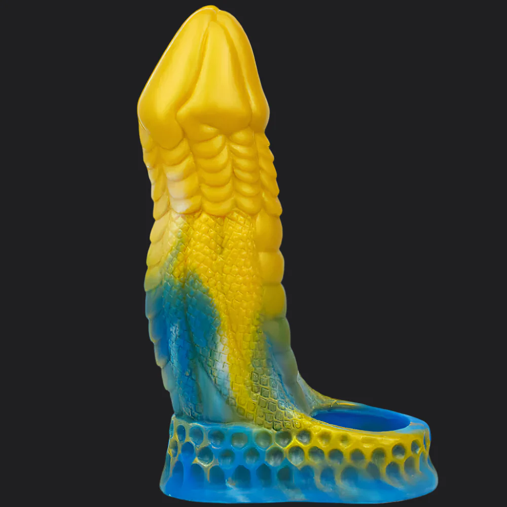 Io Dragon Penis Extender Sleeve  - Yellow & Blue